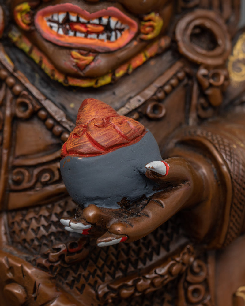 2 Armed Mahakala Bernagchen Sculpture | The Unyielding Guardian of Vajrayana Buddhism