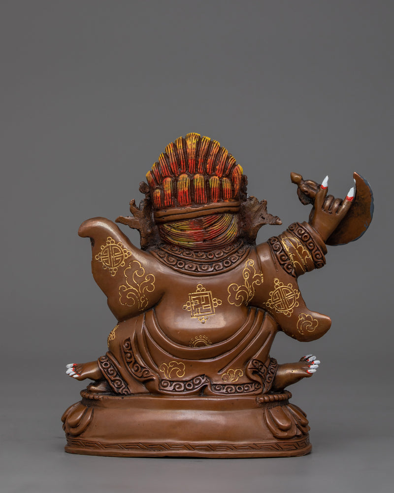 2 Armed Mahakala Bernagchen Sculpture | The Unyielding Guardian of Vajrayana Buddhism