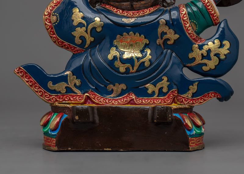 Three Eyed Mahakala Bernagchen Statue | Tibetan Dharma Protector