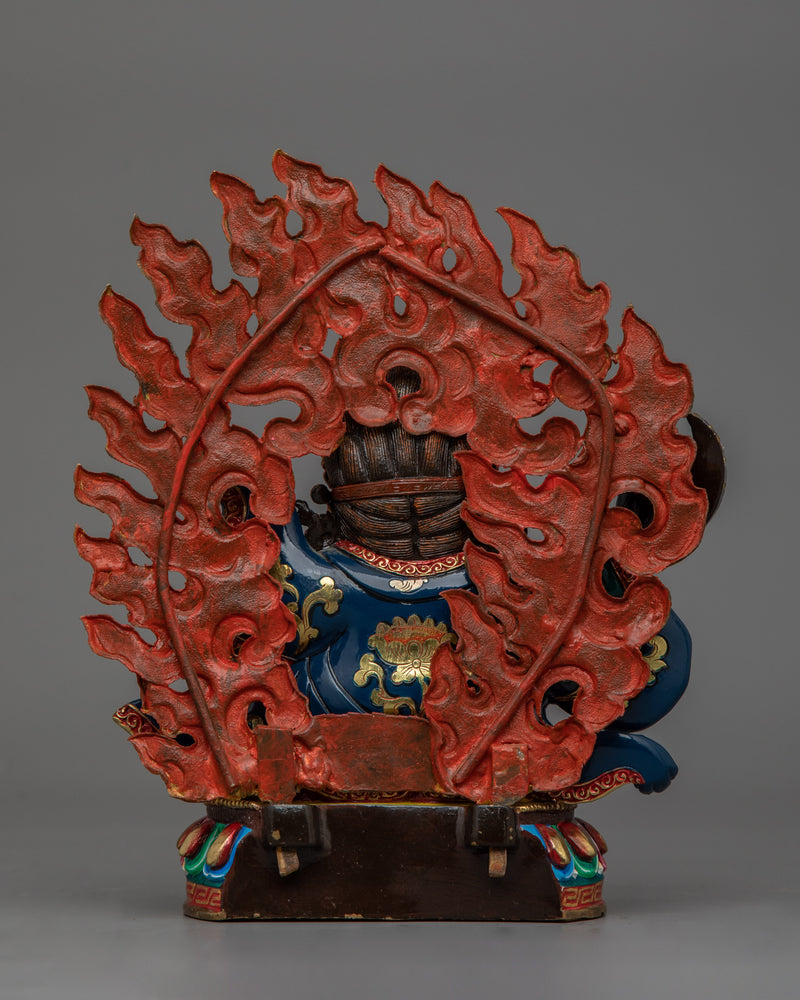 Three Eyed Mahakala Bernagchen Statue | Tibetan Dharma Protector