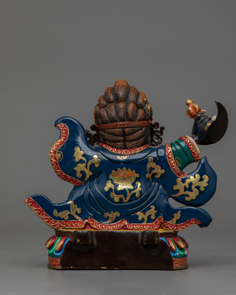 Three Eyed Mahakala Bernagchen Statue | Tibetan Dharma Protector