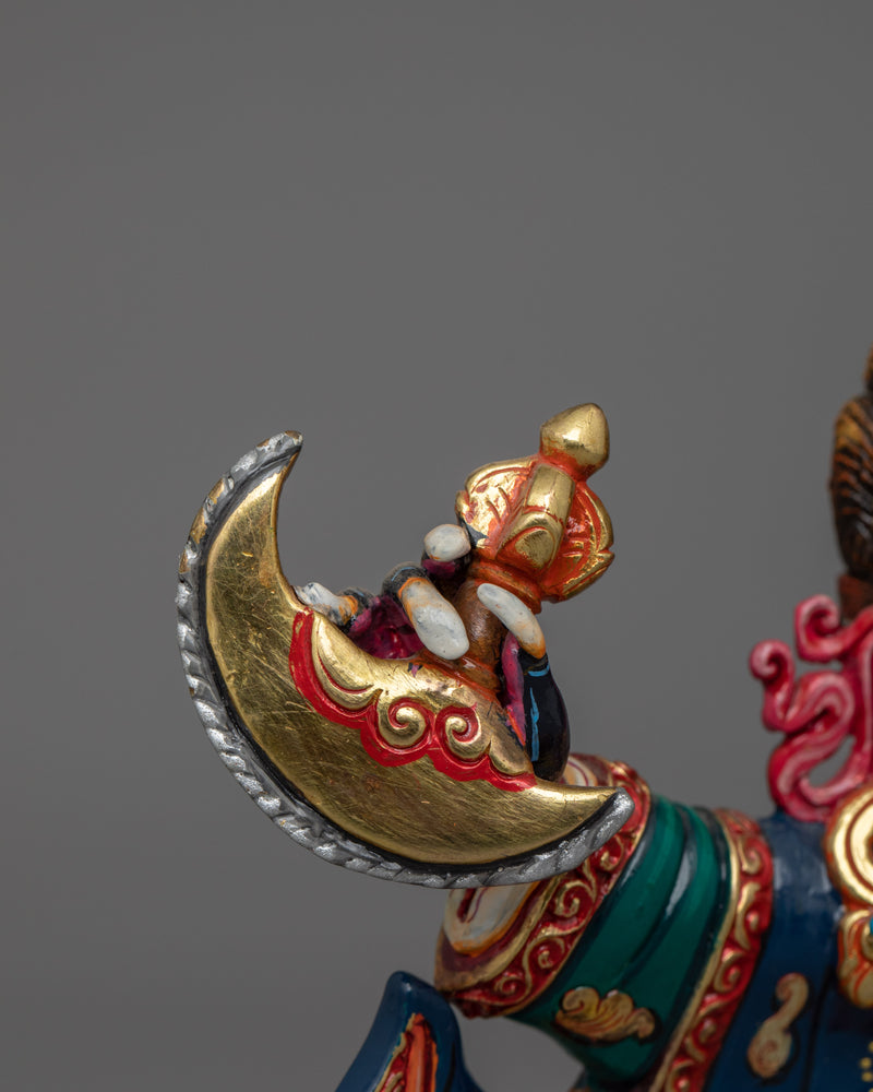 Three Eyed Mahakala Bernagchen Statue | Tibetan Dharma Protector