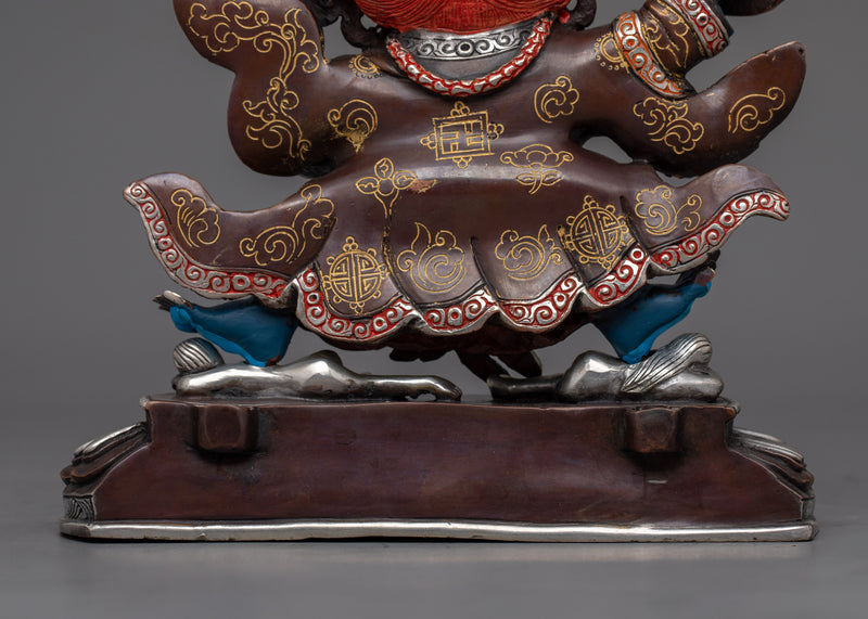 Mahakala Bernagchen Protector in Dancing Posture Statue | Divine Guardian Artwork