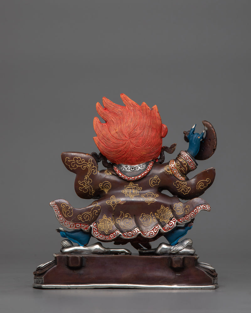 Mahakala Bernagchen Protector in Dancing Posture Statue | Divine Guardian Artwork