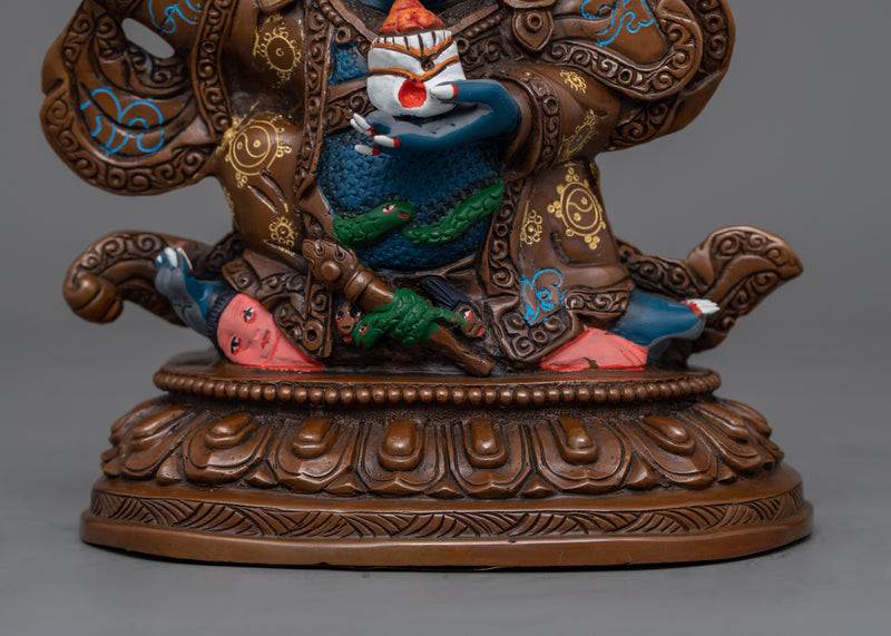 Fierce Guardian Mahakala Bernagchen Statue | Handcrafted Buddhist Sculpture for Protection