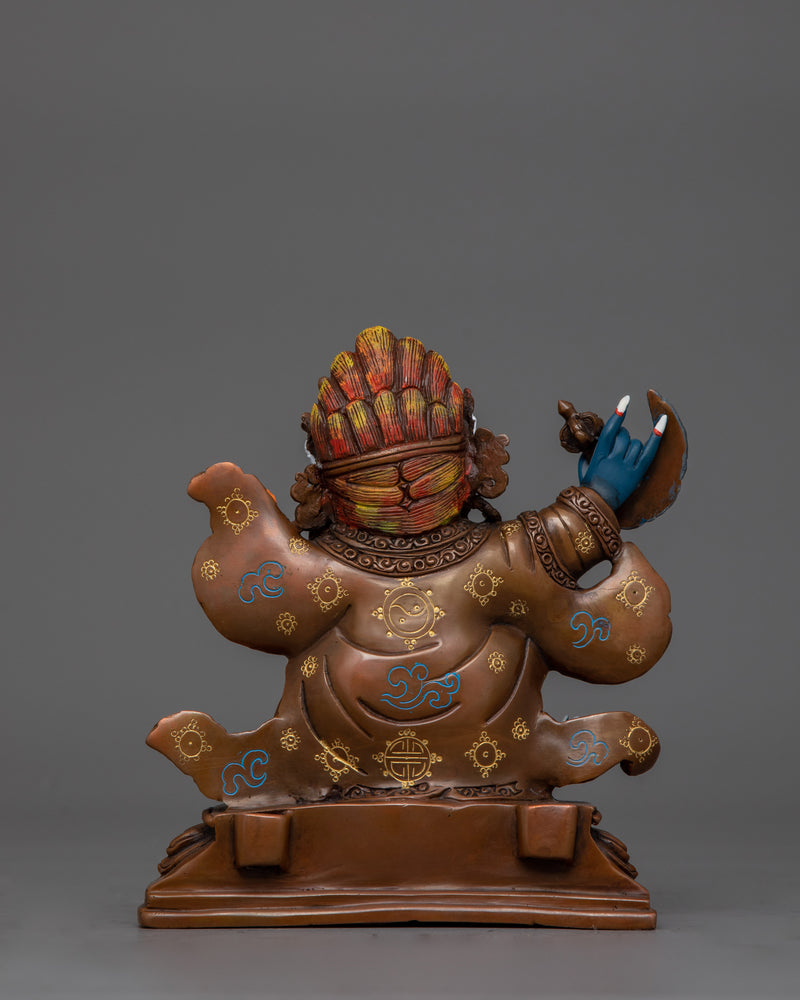 Fierce Guardian Mahakala Bernagchen Statue | Handcrafted Buddhist Sculpture for Protection