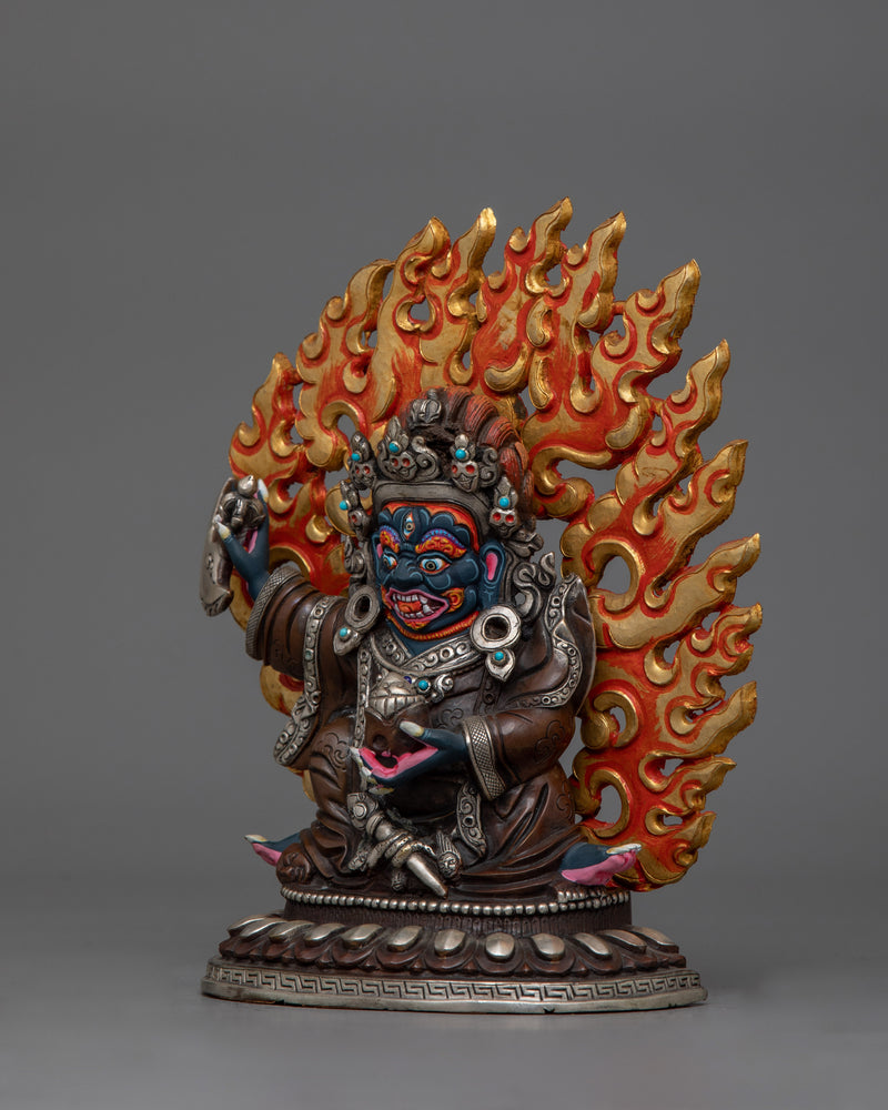 Protective Deity Mahakala Bernagchen Statue | Symbol of Protection and Strength