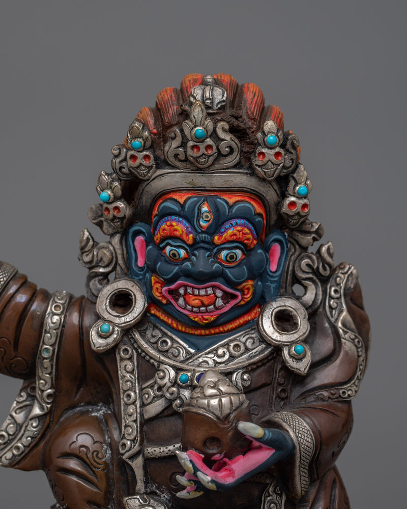 Protective Deity Mahakala Bernagchen Statue | Symbol of Protection and Strength