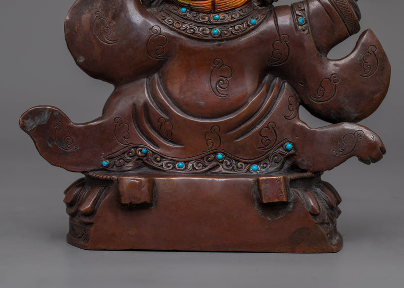 Tibetan Buddhist Mahakala Bernagchen Statue | Wrathful Protector of Tibetan Buddhism