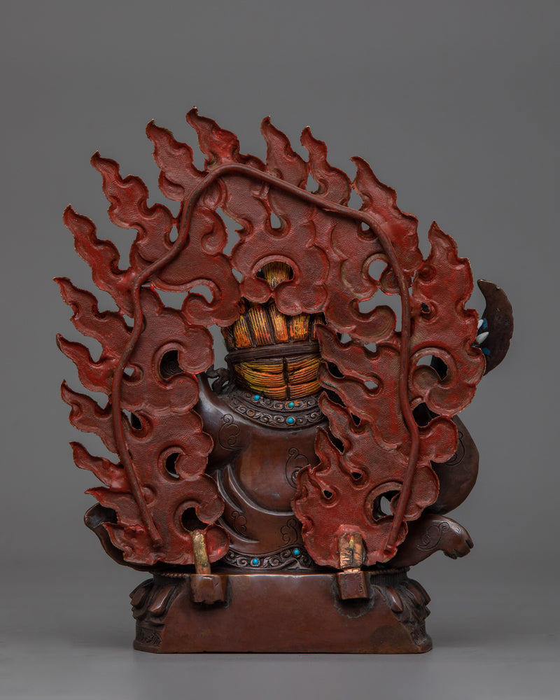 Tibetan Buddhist Mahakala Bernagchen Statue | Wrathful Protector of Tibetan Buddhism