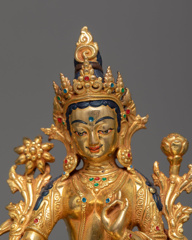 Green Tara "Jetsun Dolma" Statue | Divine Feminine Himalayan Artwork