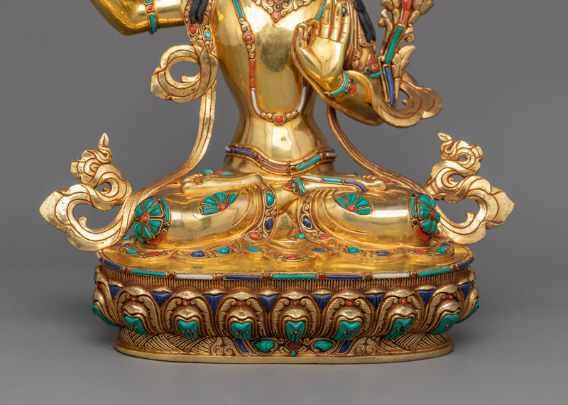 Manjushri Bodhisattva of Transcendent Wisdom Figurine | Symbol of Wisdom and Enlightenment