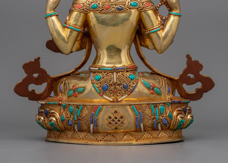 Chenrezig Bodhisattva of Mercy Sculpture | Ideal for Shrine Decoration