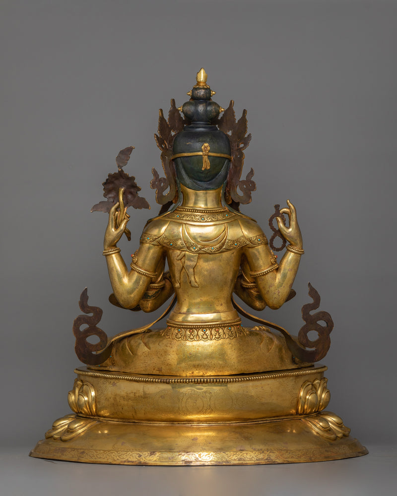 Meditation Deity Chenrezig Sculpture | The embodiment of Compassion