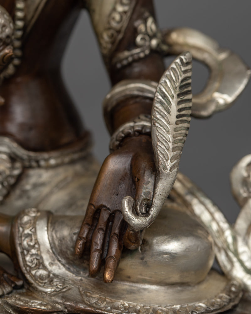 Bodhisattva Statue of Kshitigarbha | Oxidized Copper Artwork