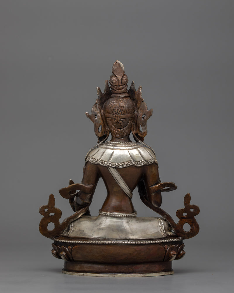 Bodhisattva Statue of Kshitigarbha | Oxidized Copper Artwork