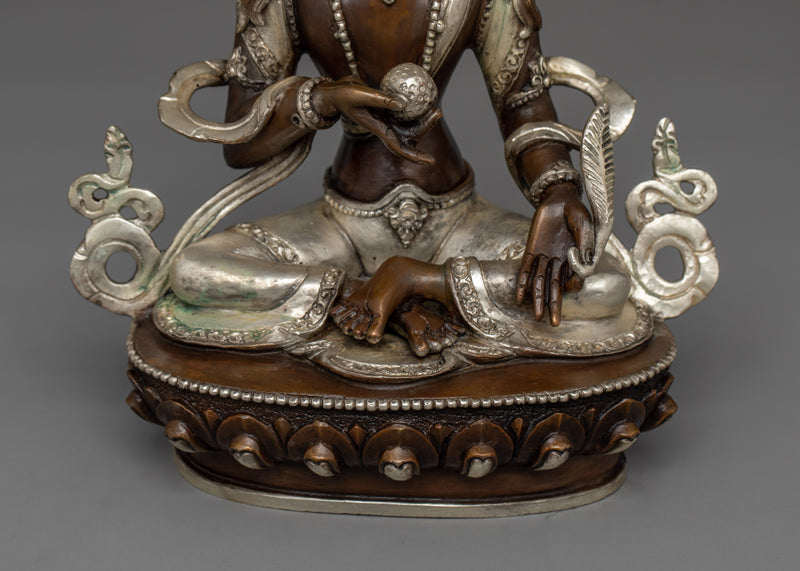 Bodhisattva Statue of Kshitigarbha | Oxidized Copper Artwork