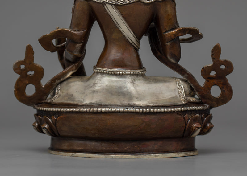 Bodhisattva Statue of Kshitigarbha | Oxidized Copper Artwork