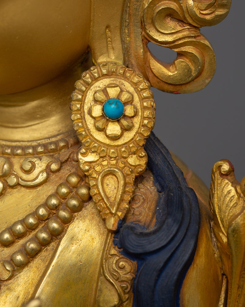 Green Tara Spiritual Swift Liberator Statue | The Compassionate Protector Sculpture