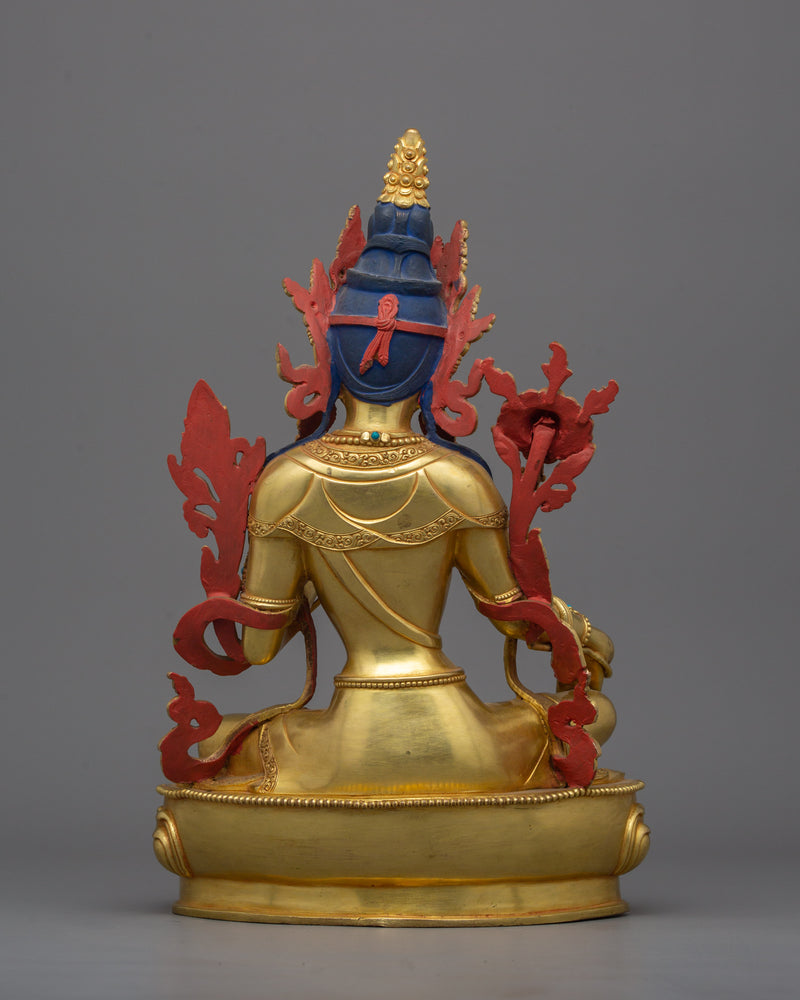 Green Tara Spiritual Swift Liberator Statue | The Compassionate Protector Sculpture