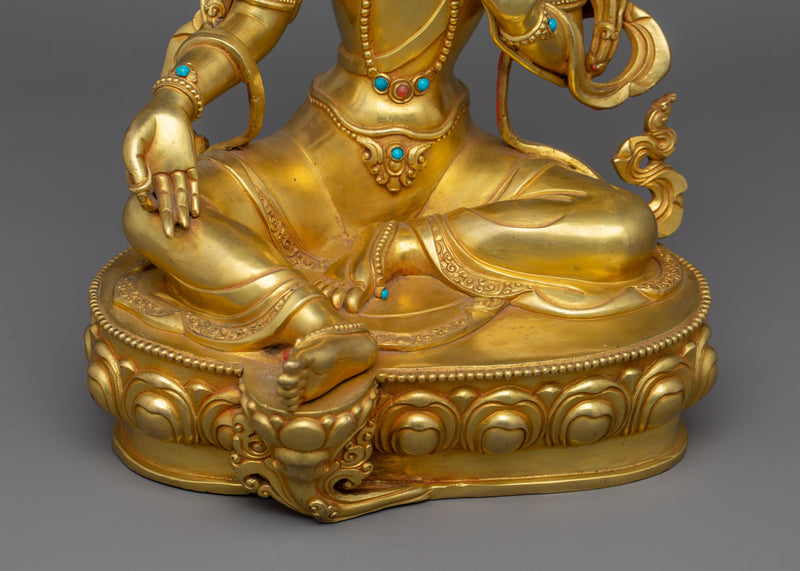 Green Tara Spiritual Swift Liberator Statue | The Compassionate Protector Sculpture