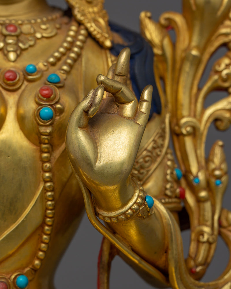 Green Tara Spiritual Swift Liberator Statue | The Compassionate Protector Sculpture