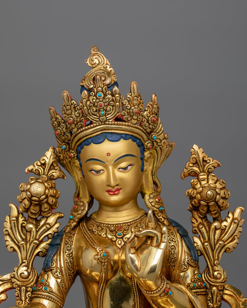 Green Tara Beloved Deity in Tibetan Buddhism | Divine Feminine Art