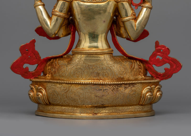 Chenrezig Bodhisattva of Mercy Figurine | Bodhisattva Avalokiteshvara Sculpture