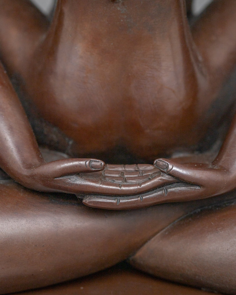 Bodhisattva of Unity Samantabhadra With Consort | Chocolate Oxidized Sculpture