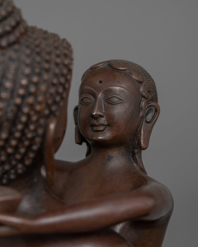 Bodhisattva of Unity Samantabhadra With Consort | Chocolate Oxidized Sculpture