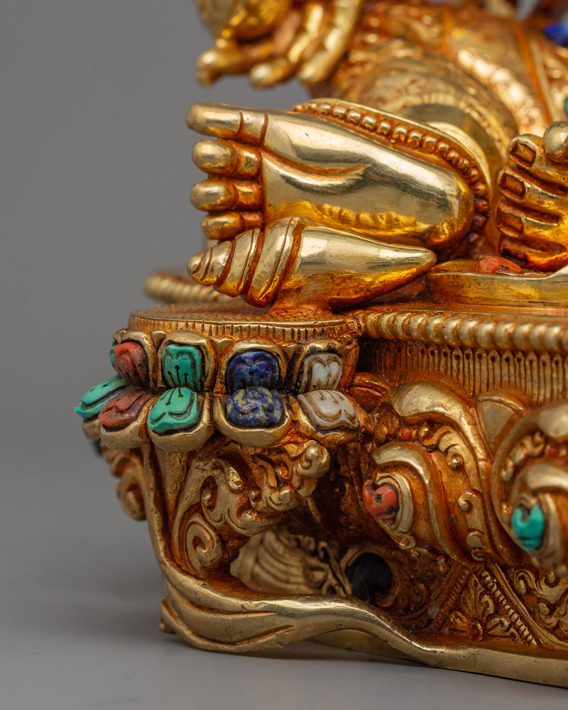 Handmade Dzambhala Sculpture | Enlightened Wealth Deity