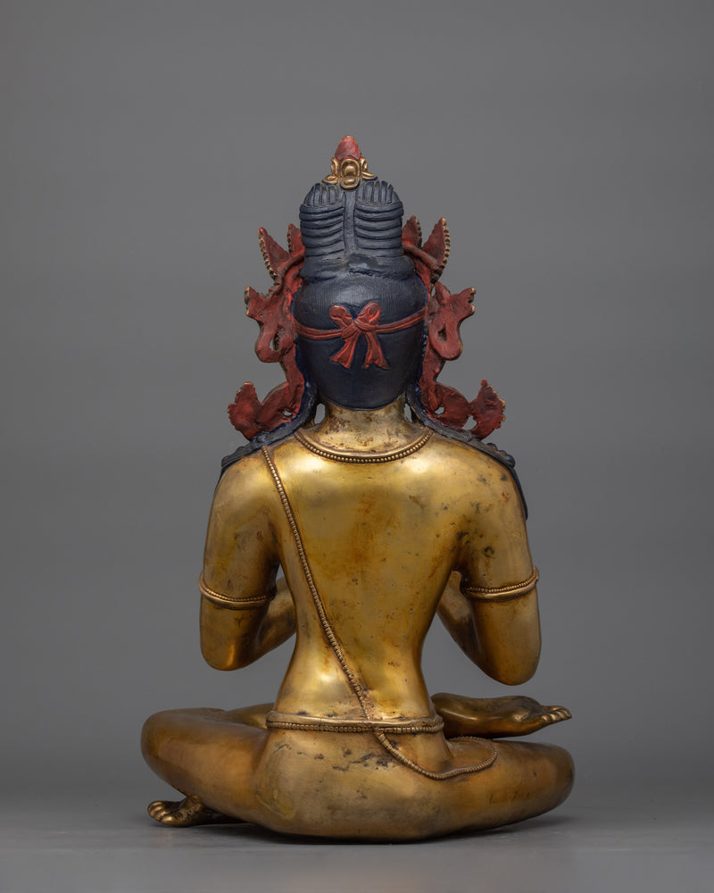 Magnificent 24K Gold Gilded Vairocana Statue | A Symbol of Universal Wisdom