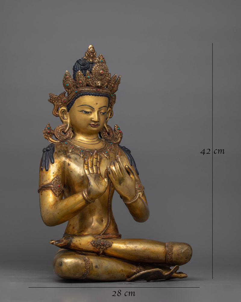 24K Gold Gilded Vairocana Statue