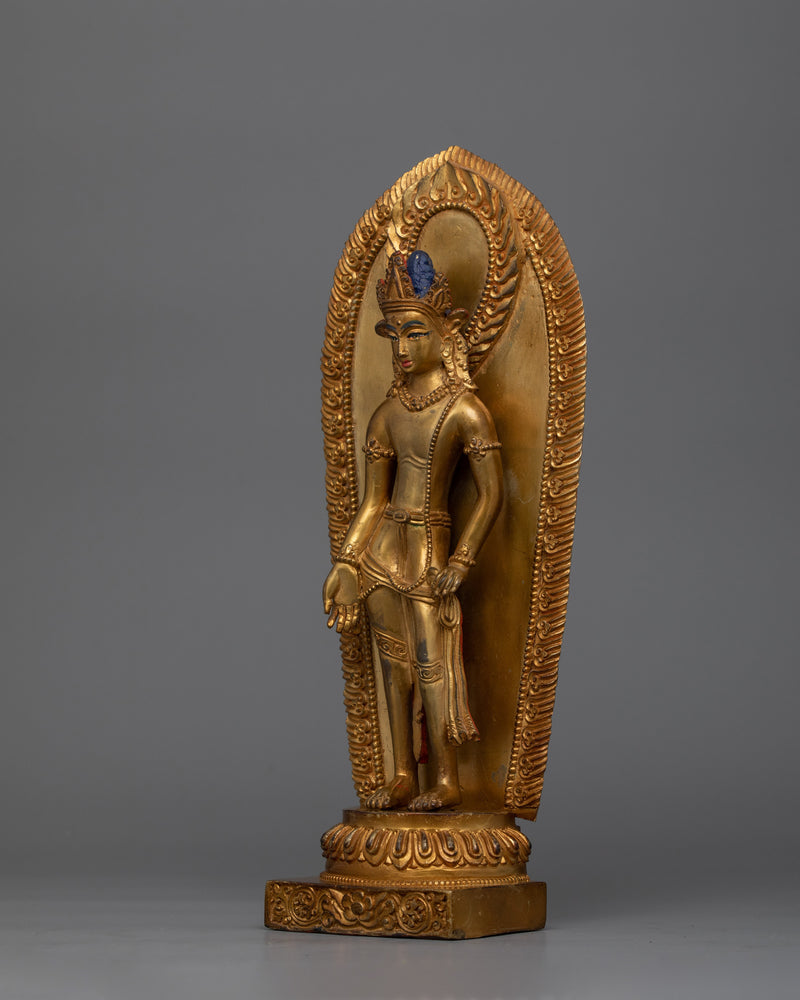 Standing Padmapani Bodhisattva Figurine | Symbol of Compassion and Enlightenment