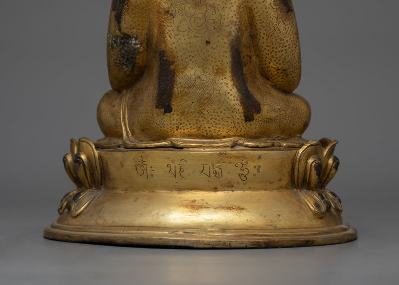 Tibetan Saint Tangtong Gyalpo Sculpture | Antique Finish Artwork