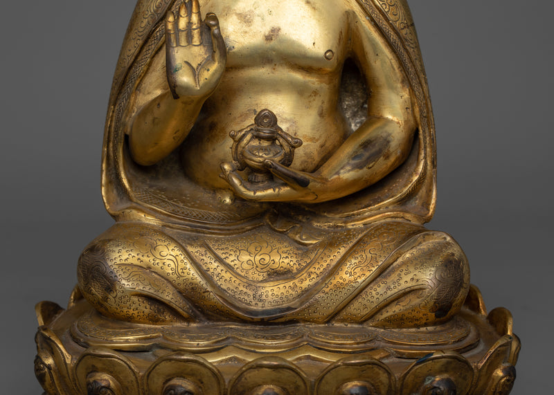 Tibetan Saint Tangtong Gyalpo Sculpture | Antique Finish Artwork