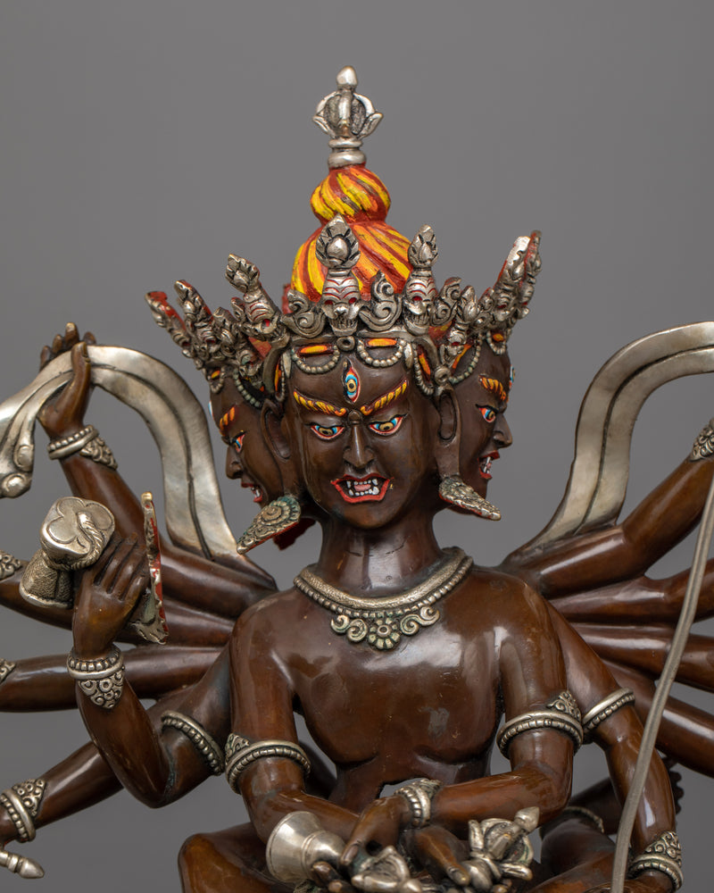 Handcrafted Chakrasamvara Statue | Tantric Deity of Transformation