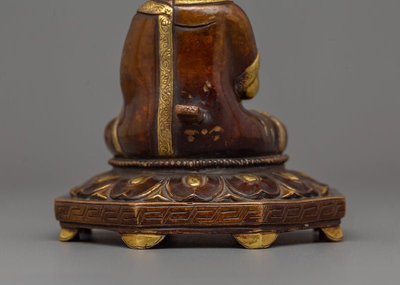 Japanese Buddha Figurine with Antique Finish | Shaka Nyorai Statue