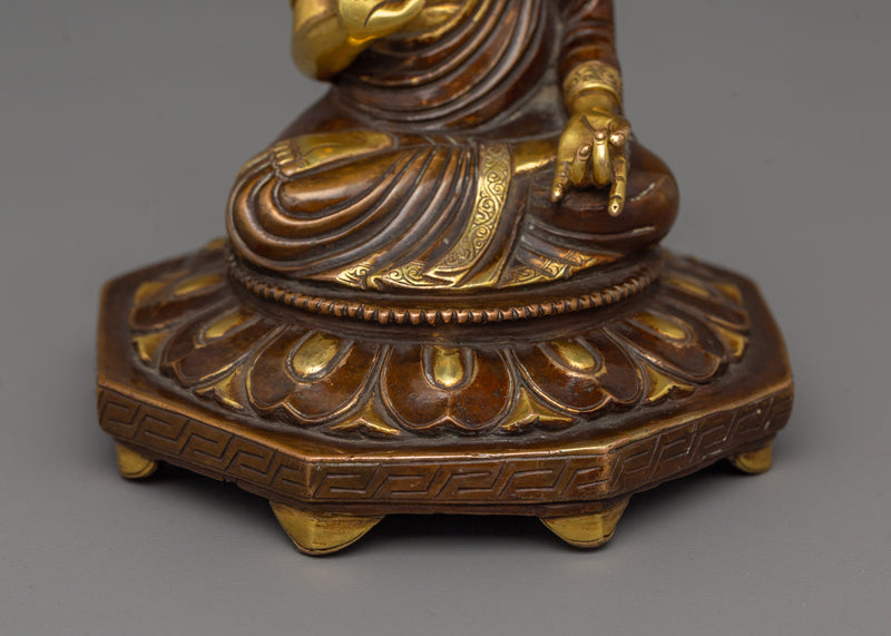 Japanese Buddha Figurine with Antique Finish | Shaka Nyorai Statue