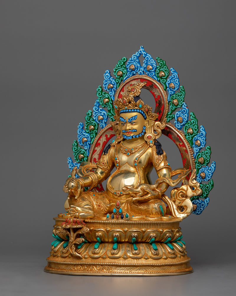 Dzambhala Dharma Decor Statue For Spiritual Abundance | The Buddhist Deity of Prosperity