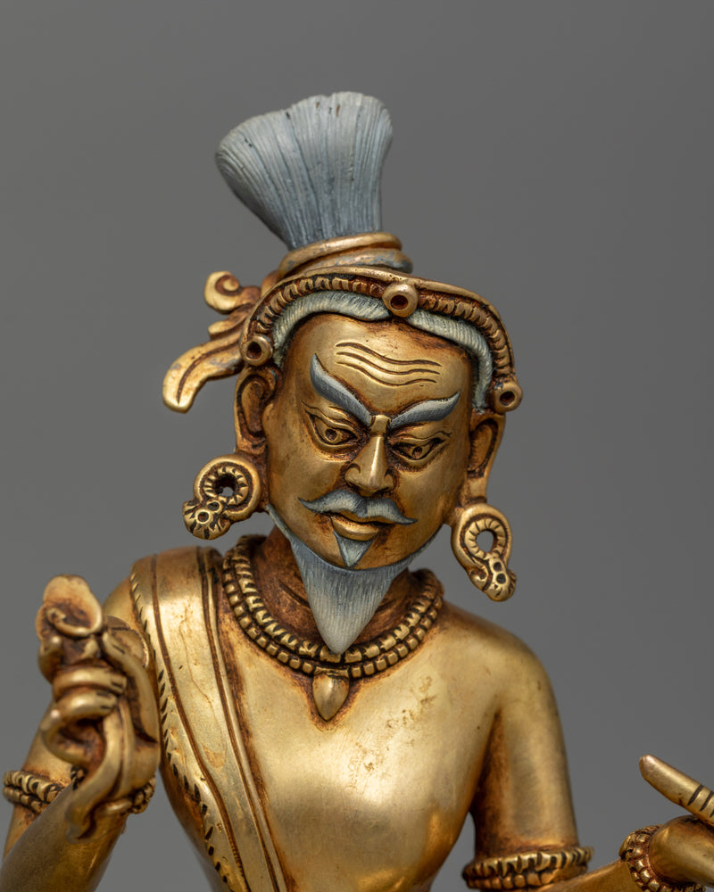 Handcrafted Padampa Sangye Statue in 24K Gold | A Spiritual Guide to Liberation