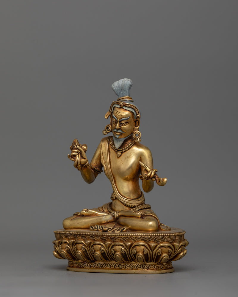 Handcrafted Padampa Sangye Statue in 24K Gold | A Spiritual Guide to Liberation