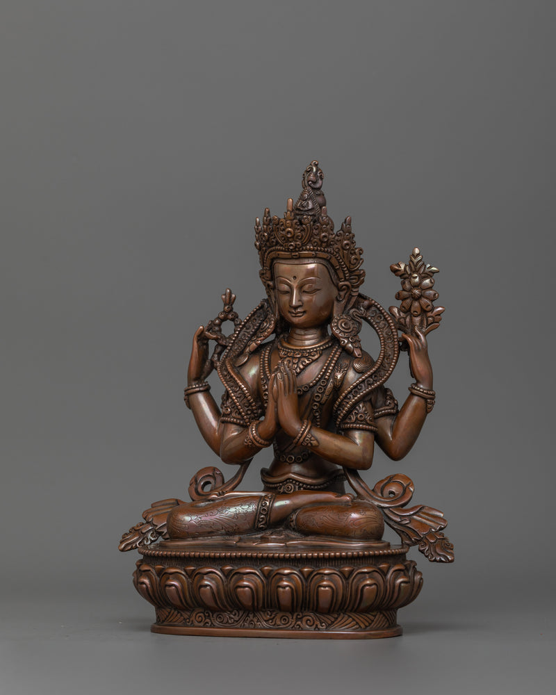 Chenrezig Bodhisattva Deity | The one who looks with unwavering eye