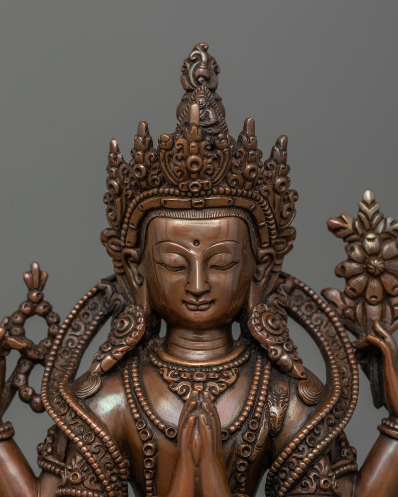 Chenrezig Bodhisattva Deity | The one who looks with unwavering eye