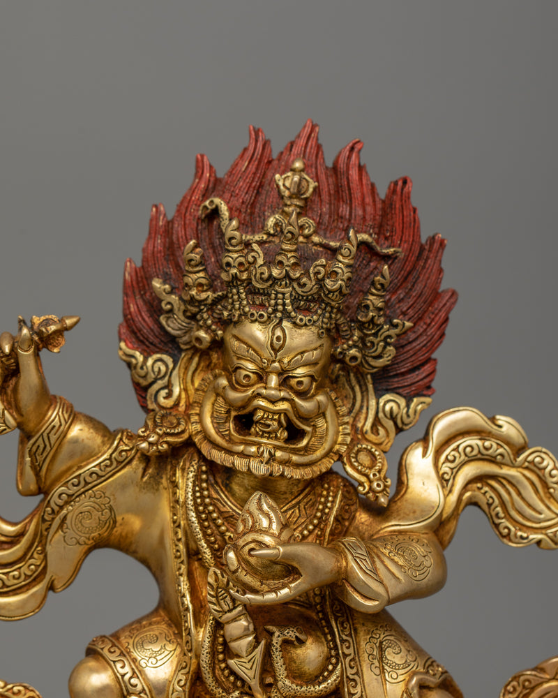 Protector Deity Mahakala Bernakchen Statue | Tibetan Dharma Protector