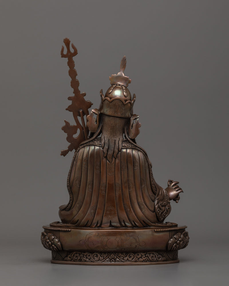 Tibetan Statue of Rinpoche Precious Guru | Oxidized Copper Artwork