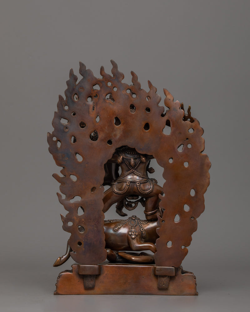 Buffalo Headed Deity Yamantaka Sculpture | Wrathful Deity Revered in Vajrayana Buddhism