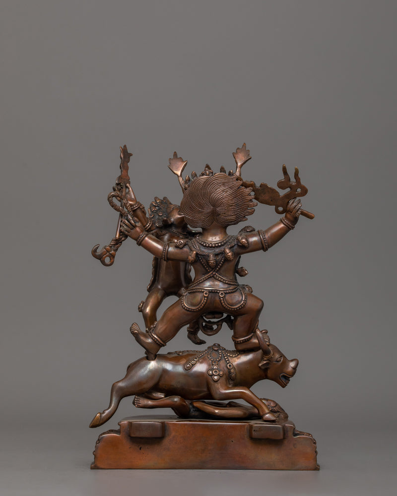 Buffalo Headed Deity Yamantaka Sculpture | Wrathful Deity Revered in Vajrayana Buddhism