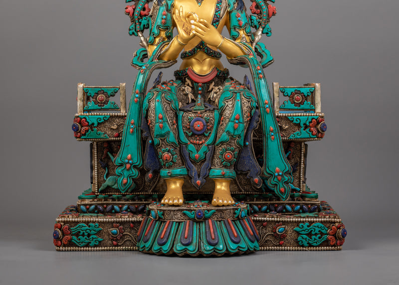 Tibetan Buddha of Future Maitreya Statue | Symbol of Compassion and Enlightenment