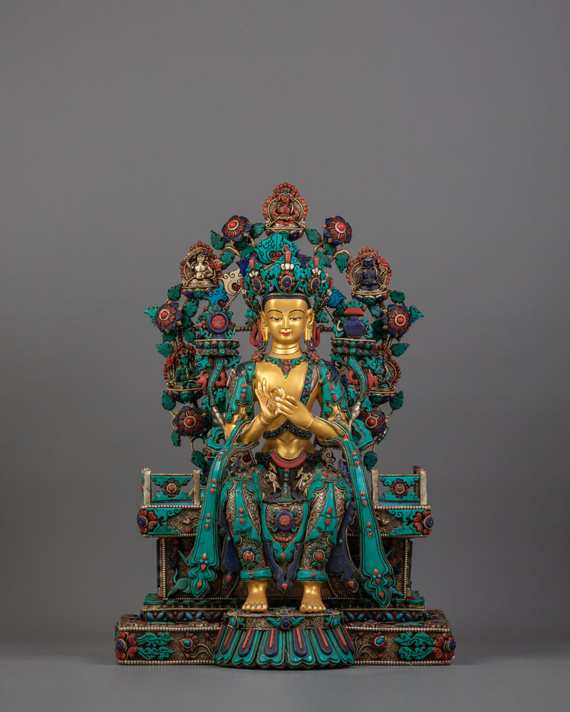 Tibetan Buddha of Future Maitreya Statue | Symbol of Compassion and Enlightenment